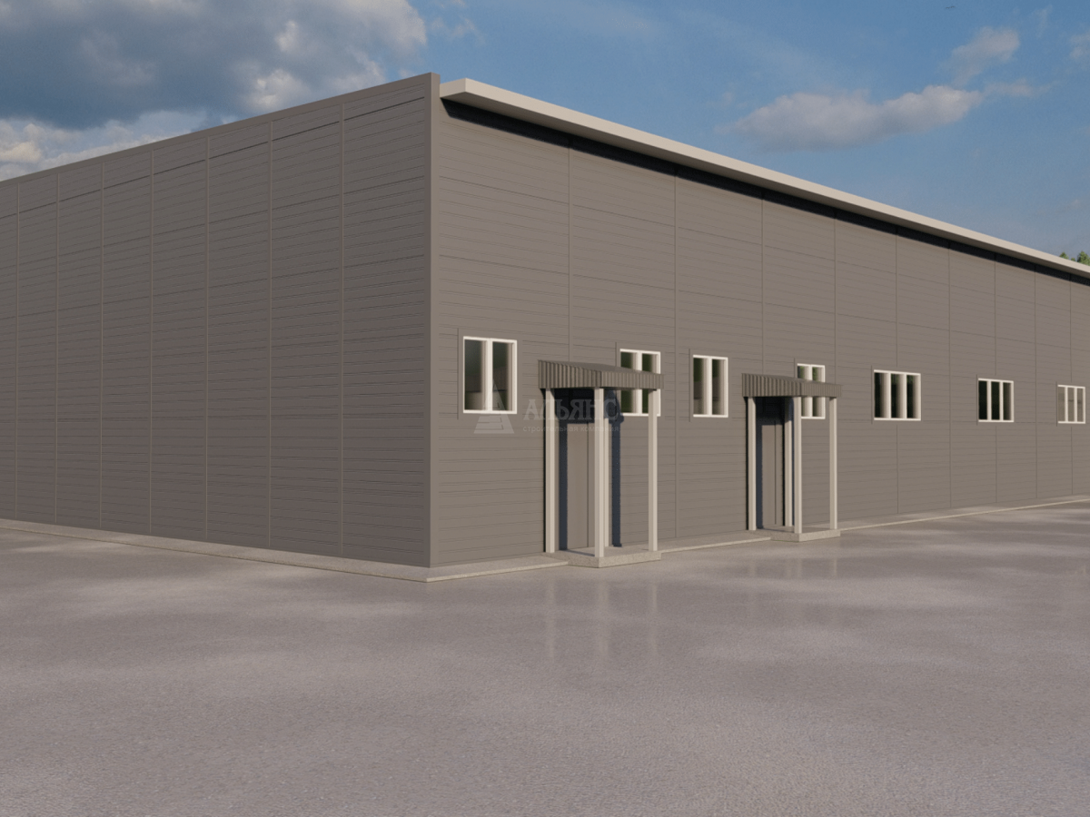 3D визуализация СТО из сэндвич-панелей - фото 6