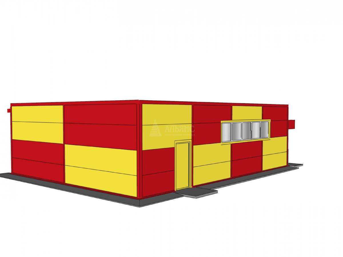 3D визуализация Магазин из сэндвич-панелей - фото 12