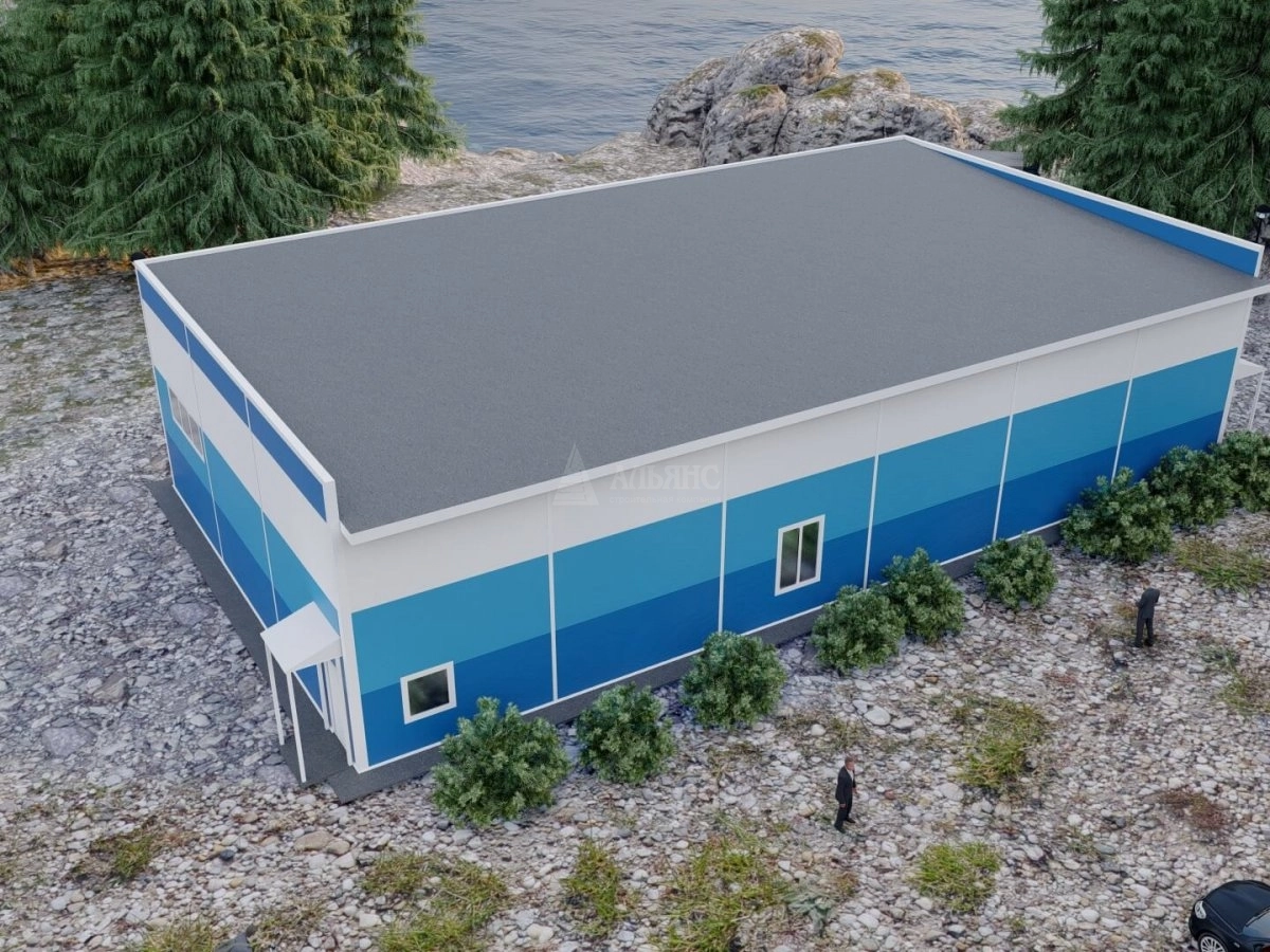 3D визуализация Магазин из сэндвич-панелей - фото 7