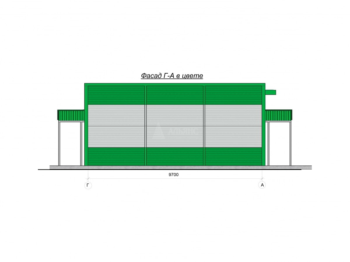3D визуализация Контрольно-пропускной пункт из сэндвич-панелей - фото 5