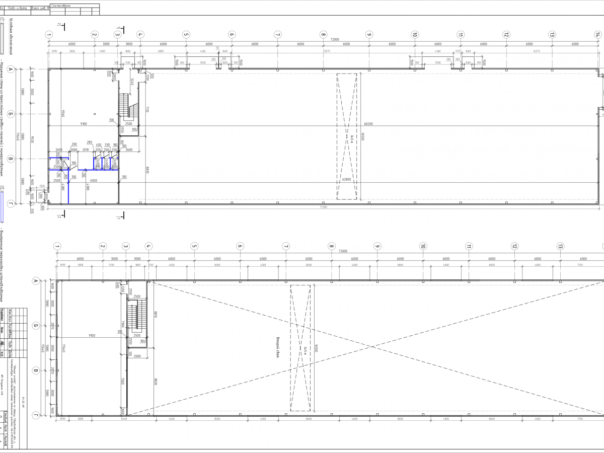 Планировка Склад с АБК из сэндвич-панелей  -  фото 2